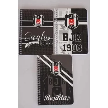 Timon Beşiktaş A6 Karton Kapak Spiralli Defter Çizgili 72 Yp