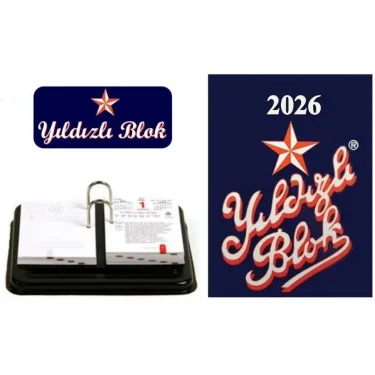 YILDIZLI BLOK MASA TAKVİMİ 2026