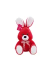 1554kr Oturan Sevimli Tavşan 37cm Kırmırzı