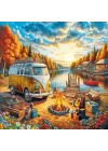 20810 Puzzle 1000 Vos Vos Camp Fire St Sunset
