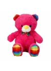 2962 Oturan Kurdeleli Renkli Peluş Ayı 30 Cm -sunman