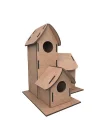 5269 Kumtoys Boyanabilir 3lü Kuş Evi - Bird House