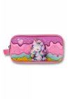 Ümit Çanta Mor Pembe Dondurma Yiyen Unicorn Desenli Kalem Çantası - Kız Çocuk - 5005
