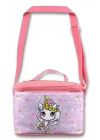 Ümit Çanta Termoslu/Isı Yalıtımlı Beslenme Çantası - 5016 - Gökkuşağı Unicorn, Turkuaz Pembe (kız )