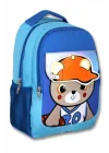 Cennec 5021 (Şapkalı Ayıcık - Mavi - Erkek Çocuk) Okul Çantası - Şapka Detaylı Bölme