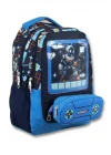 Cennec 5030 (Oyun Konsolu - Mavi Siyah - Erkek Çocuk) Okul Çantası - Kalemlikli