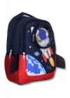 Cennec 5042 (3D Astronot - Lacivert Kırmızı - Erkek Çocuk) Okul Çantası