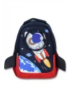 Cennec 5042 (3D Astronot - Lacivert Kırmızı - Erkek Çocuk) Okul Çantası