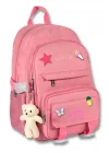 Cennec Çok Bölmeli Kız Çocuk Pembe İlkokul ve Günlük Sırt Çantası - 5073