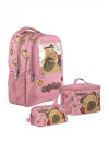 (Kız Çocuk - Pembe) İlkokul Üçlü Çanta Seti - SETCPB5212A