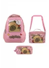 (Kız Çocuk - Pembe) İlkokul Üçlü Çanta Seti - SETCPB5212A