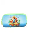 Kids Yeşil Mavi, Craft Temalı, Erkek Çocuk Üç Bölmeli Kalemlik/Kalem Çantası - L8280