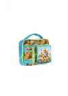 Erkek Mavi Yeşil Craft Desenli Thermo Üç Bölme (Matara Cepli) Okul Beslenme Çantası L7280