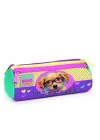 Sarı Pembe Sevimli Köpek Desenli Üç Bölmeli Kalem Çantası 22052