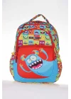 Kids & Love Design Cute Monster Okul Çantası 39x29x16 (l5083)