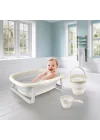 7273 Katlanabilir Üçlü Bebek Banyo Seti Stone Gri