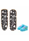 Hxl17 Hot Wheels Skate Retro Temalı İkili Parmak Kaykay Ve Ayakkabı Paketi