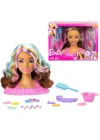Jfg82 Barbie Saç Tasarımı Büstü - Kahverengi Saçlı