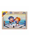 Ony-85-86-87-88 Ahşap Eğitici Puzzle Sporlar -onyıl