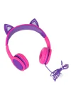 S00091067 -sun-gle-ech-kulaklık Kablolu Kedi Şkl.ışıklı Pembe-mor