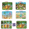 1481 Dıytoy Süper Renkli 4lü Puzzle - Hayvanlar / 8+12+16+24 Parça Puzzle