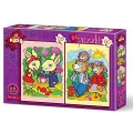 4489 Penguenler 12+24 Parça Çocuk Puzzle -art Puzzle