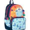 Ümit Çanta Cennec Erkek Çocuk Sevimli Dino Turuncu/Mavi Üçlü İlkokul Çanta Seti
