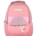 Cennec Simli Unicorn Baskılı Pembe Kız Çocuk Üçlü İlkokul Çanta Seti