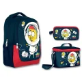 Kral Şakir 3 Boyulı Astranot 3Lü İlkokul Çanta Seti - Erkek Çocuk