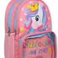 Cennec Şeffaf Bölmeli Pembe Unicorn İlkokul Sırt Çantası Seti - Kız Çocuk