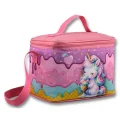 Ümit - 5004 -  Çanta Termoslu/Isı Yalıtımlı Beslenme Çantası - Dondurma Yiyen Unicorn, Mor Pembe (kız )