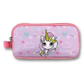 Ümit Çanta Turkuaz Pembe Gökkuşağı Unicorn Desenli Kalem Çantası - Kız Çocuk - 5017