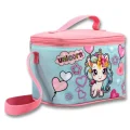 Ümit Çanta 5049 Isı Yalıtımlı kız (Bebek Unicorn Baskılı, Pembe Turkuaz Renkli) Beslenme Çantası