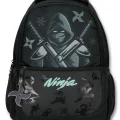 Ümit Çanta Üç Gözlü Erkek Çocuk İlkokul Çantası - Ninja - Siyah Turkuaz - 5066