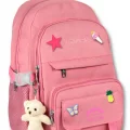 Cennec Çok Bölmeli Kız Çocuk Pembe İlkokul ve Günlük Sırt Çantası - 5073