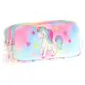 Kids Çok Renkli, Unicorn, Kız Çocuk Üç Gözlü Okul Kalem Çantası - L8243