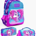 Kids Mor Pembe Unicorn Desenli 3’lü Okul Çanta Seti SET0123492