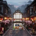 C66019w Cada Japon Sokak Manzarası 1195 Parça Block Oyuncak