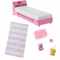 Hmm64 My First Barbie - İlk Barbie Bebeğim - Barbienin Yatağı Oyun Seti
