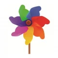 Kardeşler 25 Cm.çap Plastik 7 Kanatlı Bahçe Boyu Rüzgar