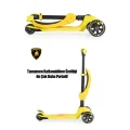L5-2ın1-y Lamborghını Lisanslı Katlanır Oturaklı Işıklı Scooter Sarı