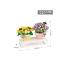 Lz1674 Loz Eternal Flowers Serisi - Saksıda Çiçekler letters From Spring Baby’s Breath daisy With Bee 534 Parça Yapım Seti