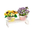 Lz1674 Loz Eternal Flowers Serisi - Saksıda Çiçekler letters From Spring Baby’s Breath daisy With Bee 534 Parça Yapım Seti