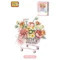 Lz4124 Loz Pembe Arabalı Çiçekler 584 Parça Block