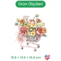 Lz4124 Loz Pembe Arabalı Çiçekler 584 Parça Block