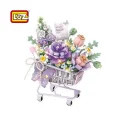 Lz4125 Loz Mor Arabalı Çiçekler 586 Parça Block