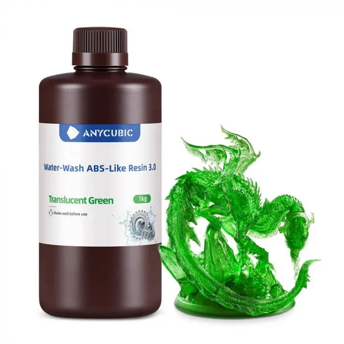 Anycubic Water-Wash ABS-Like Resin 3.0-Trans.Green (Şeffaf Yeşil)