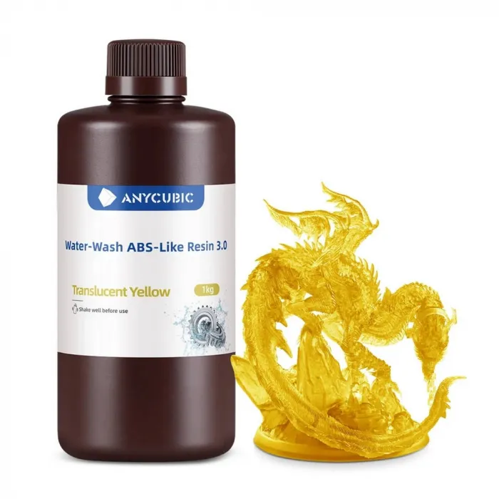 Anycubic Water-Wash ABS-Like Resin3.0-Trans.Yellow (Şeffaf Sarı)