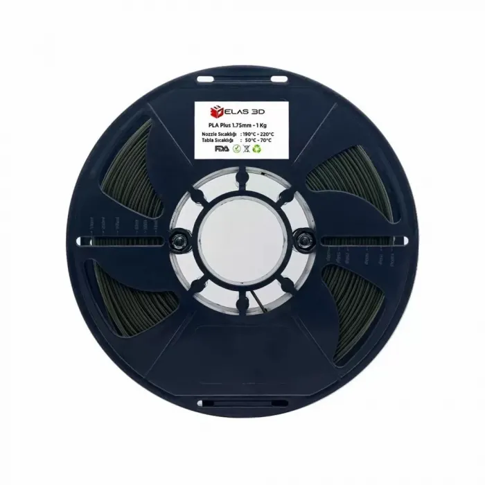 Elas 1.75mm Haki Yeşili Pla Plus Filament 1 Kg