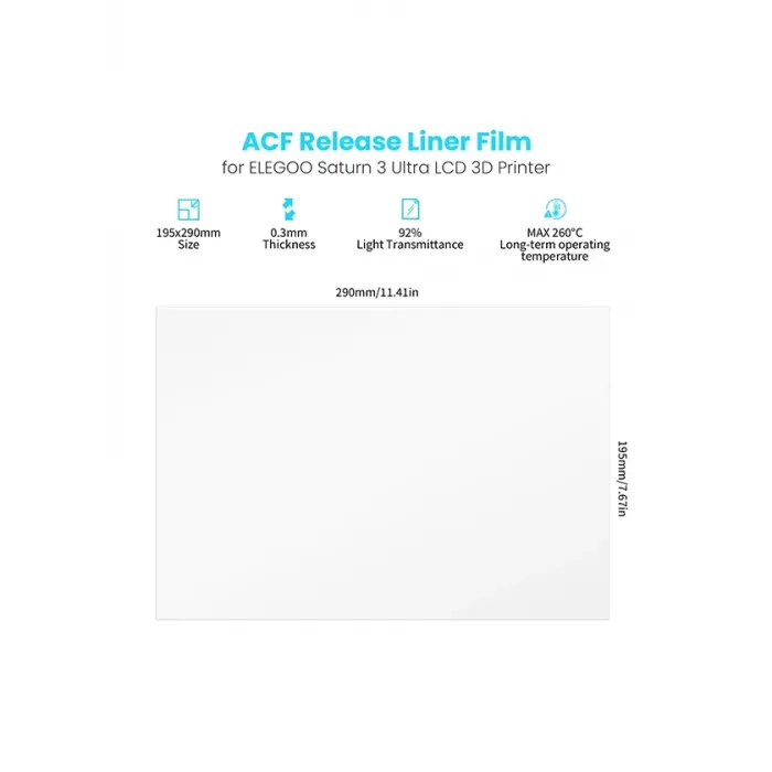 ELEGOO ACF Film 5 Adet- Saturn 3 Ultra